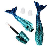 DECORNIJIA 2pcs Adorable Mermaid Eyeliner Tube Packing Empty Containers for Liquid Eyeliner Refillable Leak