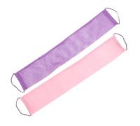 DECORNIJIA 2pcs African Exfoliating Net Bath Towel with Convenient Long Mesh Back Scrubber for Deep Skin Cleansing and Dead Skin Removal Machine Washable Body Exfoliator for Men and Women