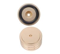 DECORNIJIA 2pcs Aluminium Alloy Amplifier Feet Pads Vibration Furniture Cushions with Detachable Rubber Ring for Hifi Audio Equipment Sound Clarity and Bass Enhancement
