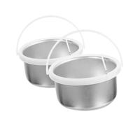 DECORNIJIA 2pcs Aluminum Wax Warmer Replacement Pots 400cc Small Nonstick Wax Melting Inner Containers for Professional Hair Removal Waxing Machine Accessories