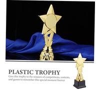 DECORNIJIA 2pcs Award Trophy Plastic Winner Trophies for School Competitions Classroom Prizes Creative Small Sports and Talent Show Rewards