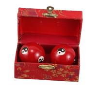 DECORNIJIA 2pcs Baoding Balls Hand Squeeze Exercise Balls 42mm Smooth Metal Hand Therapy Massage Tool and Relaxation Fitness Training for Adults