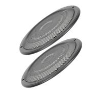 DECORNIJIA 2pcs Car Subwoofer Speaker Grill Covers Metal Mesh Protective Speaker Grilles for Car Audio Stylish Black Replacement Covers for Subwoofer Protection