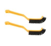 DECORNIJIA 2pcs Car Wheel Brush with Ergonomic Plastic Handle Soft Bristles Tire Cleaner for Narrow Rim Gaps Versatile Auto Detailing Tool for Wheels Brake Discs and Automotive Surfaces