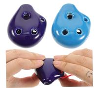 DECORNIJIA 2pcs Ceramic Ocarina Flute Alto C with Lanyard for Beginners Cute Mini Musical Instrument Gift Random Color