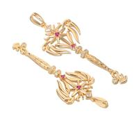 DECORNIJIA 2pcs Constellation Themed Jewelry Rhinestone Charms Bracelets DIY Necklace Pendants Handmade Jewelry Supplies Copper Constellation Pendants Horoscope Charms Golden