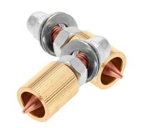 DECORNIJIA 2PCS Copper Alloy Dent Puller Chuck Attachments for Automotive Sheet Metal Repair Spot Welder Clamps for Car Body Collision Fix Reliable Grip for Workshop Use