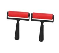 DECORNIJIA 2pcs Diamond Art Painting Rollers Manual Printmaking Tools for Craft Ink Application and Diamond Drawing Pressing Wear-Resistant Red Rollers for Artists and DIY Use