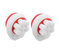 DECORNIJIA 2pcs Double Sided Silicone Face Scrubber Brush Short Handle, Pore Cleansing Facial Brush for Blackhead and Acne Removal, Manual Exfoliator Tool for Sensitive Skin Care in Daily