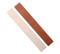 DECORNIJIA 2pcs Fake Leather Drumstick Holder for Drummers Compact Lightweight Storage Sleeve in Brown and Beige Organizes Various Drum Sticks Protects Percussion Accessories