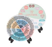 DECORNIJIA 2Pcs Feelings Wheel with Stand Emotional Wellness Desk Decoration for Home Office Vibrant Mood Chart Ornament for Mental Health Awareness and Therapy Display