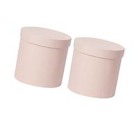 DECORNIJIA 2pcs Floral Arrangement Gift Boxes Pink Round Flower Buckets for Wedding Birthday Proposals Cylindrical Design for Custom Flower Displays and Gift Wrapping