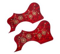 DECORNIJIA 2pcs Guitar Pick Guard for Acoustic Guitar Replacement Supplies Acoustic Pickguards Pick Guards Protector Protector Red