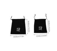 DECORNIJIA 2Pcs Hair Dryer Storage Bags with Drawstring Closure Smooth Velvet Travel Pouch for Home and Guest Use Black Dustproof Organizer for Hair Blower Accessories Compact and Easy to Use