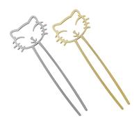 DECORNIJIA 2pcs Hair Sticks Cat Hair Chopsticks for Women Girls Hairpin Bun Fork for Women