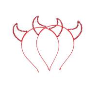 DECORNIJIA 2pcs Halloween Rhinestone Devil Horns Headband Sequin Horn Headdress for Cosplay Costume Party Lightweight Headwear for Halloween and Masquerade