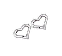DECORNIJIA 2PCS Heart Shaped Stainless Steel Spring Buckle Lightweight Portable Climbing Carabiners Resistant Outdoor Sports Buckle Multifunctional Locking Hook for Camping Hiking Traveling