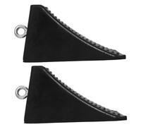 DECORNIJIA 2pcs Heavy Duty Rubber Wheel Chocks with Ring Slip Tire Stoppers for Cars Rvs Trailers and Trucks Portable Parking Blocks for Slope Safety and Emergency Use