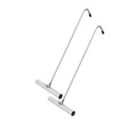 DECORNIJIA 2Pcs Heavy Duty Stainless Steel Manhole Cover Hook with Handle for Comfortable Grip Multi Functional Lifting and Pulling Tool for Sewer Up and Rolling Doors and Easy to Clean