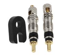DECORNIJIA 2pcs High-performance Presta Valve Core Replacement with Textured Alloy Cores and Removal Tool for Tubeless Tires Compatible with Mountain and Road Bike Valve Stems