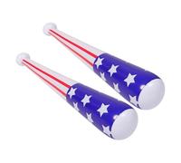DECORNIJIA 2pcs Inflatable Baseball Bat with American Flag Design Portable PVC Giant Bat for Pool Outdoor Sports Pretend Play Easy to Inflate and Store for Summer Parties and Carnivals