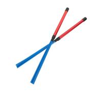 DECORNIJIA 2pcs Jazz Drum Brushes for Cajon and Snare Drumming Lightweight Aluminum Alloy Handles with Red Blue Nylon Bristles Percussion Accessories for Jazz Drum Bundle Rod Design