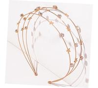 DECORNIJIA 2Pcs Lightweight Five-pointed Star Hairbands for Women and Non-fading Lovely Head Decor Accessories for Parties and Photography