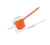 DECORNIJIA 2pcs Long Handled Plastic Water Ladle for Bathing and Hair Washing Flexible Soup Scoop Spoons for Home and Garden Cleaning Soft Touch Multipurpose Water Scoop for Shower