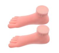DECORNIJIA 2pcs Manicure Practice Feet Silicone Model Realistic Nail Art Training Fake for Practice Displaying Model