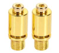 DECORNIJIA 2Pcs Metal Guitar Tremolo Arm Jack Socket Black Guitar Accessory Replacement Part Double Tremolo Bridge Installation