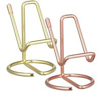 DECORNIJIA 2Pcs Metal Mobile Phone Holder Stand Desktop Mobile Phone Bracket for Reading and Display Metal Hand Holder and Rose for Home and Office Use