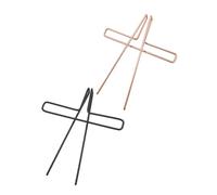 DECORNIJIA 2pcs Metal Music Book Clamps Score Holder Sheet Clip Music Note Clamp Set in Rose Gold and Black for Musicians and Instrument Practice