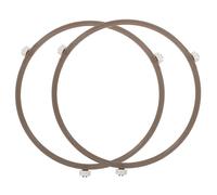 DECORNIJIA 2Pcs Microwave Turntable Roller Rings Plastic Wheel Rings for Oven Accessories Medium Replacement Wheel Support for Balanced Heating and Impact Resistance