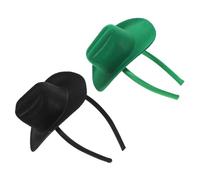 DECORNIJIA 2Pcs Mini Cowboy Hat Headbands for Western Dance Hair Accessories Festival and Party Headwear Stylish Holiday Decoration for Halloween and Everyday Fashion