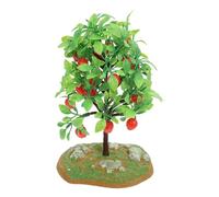 DECORNIJIA 2pcs Miniature Apple Tree Garden Decor Lightweight Plastic Micro Landscaping Models for DIY Sand Table Realistic Artificial Fruit Tree Ornaments for Gardening and Home Display