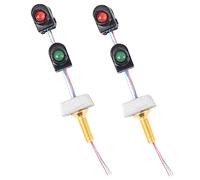 DECORNIJIA 2Pcs Miniature Road Signal Lamp Model Authentic Sand Table Building Material for Architectural Scenarios for Train Enthusiasts and Model Builders
