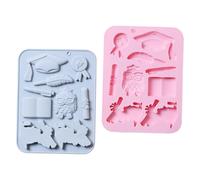 DECORNIJIA 2Pcs Multi-Function Silicone Chocolate Molds Non-Stick Soft Baking Tool for Family and Professional Use Easy Demoulding with Smooth Inner Walls Household Jelly and Cake Mold