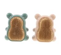 DECORNIJIA 2pcs Nail Cleaning Brush Material Boys and Girls Nail Scrubber Brush Bear Shaped Design Portable Fingernail for Daily Hygiene for Finger and Hand Cleaning