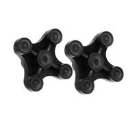 DECORNIJIA 2pcs Non-Slip Rubber Quad Cane Tips Prong Self Standing Base for Enhanced Stability and Balance Support Soft Shock-Absorbing Foot Pads for Walking Canes for Elderly Use Stairs and