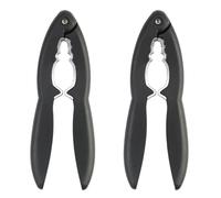DECORNIJIA 2pcs Nutshell Opener Clamp Multipurpose Nutcracker with Alloy and Pp Material Firmly Clamp Design Black Handle Kitchen Tool for Easy Walnut Shell Opening
