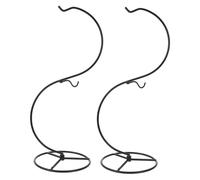 DECORNIJIA 2PCS Ornament Display Stand S-shaped Hanging Holder for Christmas Decoration Glass Witch Balls Air Plant Terrariums Seasonal Ornament Stand for Wedding Home and Office Tabletop