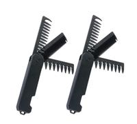DECORNIJIA 2pcs Portable Hair Comb for Men Foldable Design Textured Teeth for Styling Oil Hair and Beard Grooming for Daily Use and Travel