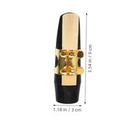 DECORNIJIA 2pcs Professional Alto Saxophone Mouthpiece and Gold Ligature Plastic Material Easy Assembly for Jazz Classical Contemporary Music Performances Kit for Musicians and Instrument