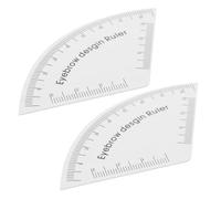 DECORNIJIA 2pcs Pvc Eyebrow Drawing Ruler and Stencil for Accurate Brow Mapping and Shaping Eyebrow Measurement Tool