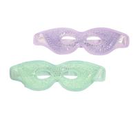 DECORNIJIA 2Pcs PVC Soft Gel Sleeping Eye Pads Cooling Under Eye Patches for Fatigue Relief Light Blocking Comfort for Home Travel Reusable in Purple and Light Green