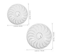 DECORNIJIA 2pcs Round Glass Globe Lampshade Replacement for Pendant Lights and Chandeliers Bubble Spherical Light Shade Covers Easy Installation Compatible with Multiple Fixtures for Home