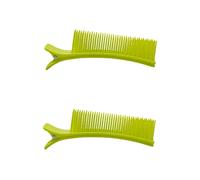 DECORNIJIA 2pcs Salon Hair Clips Comb Sectioning Hair Tools for Cutting Dying Styling Layering Clips Small Green