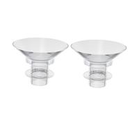 DECORNIJIA 2Pcs Silicone Flange Inserts Breast Pump Accessories Wearable Parts for Comfortable Fit and Secure Seal