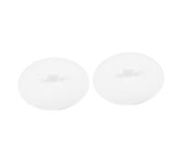 DECORNIJIA 2pcs Silicone Suction Stretch Lids Heat Resistant Food Wrap Covers for Bowls Leak Reusable Kitchen Storage Sealing Gaskets Space Saving Semi Transparent