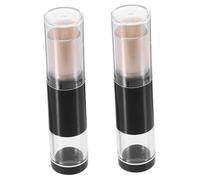 DECORNIJIA 2pcs Skincare Tools Push-type Bottle Brush for Powder Foundation Blush Makeup Manicure Loose Powder Refillable Brush